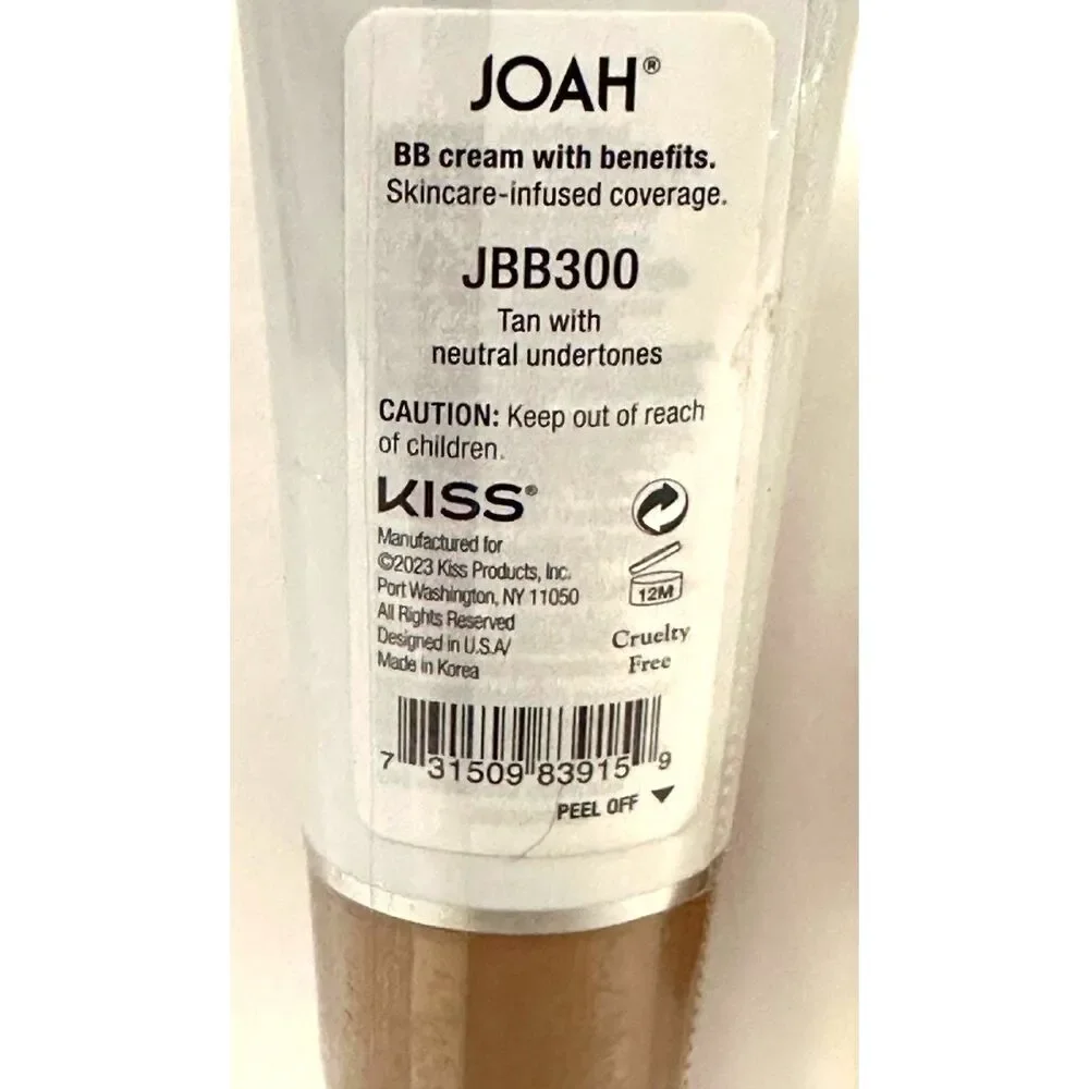 2x JOAH Perfect Complexion BB Cream #JBB300 Tan W/Neutral Undertones New Sealed